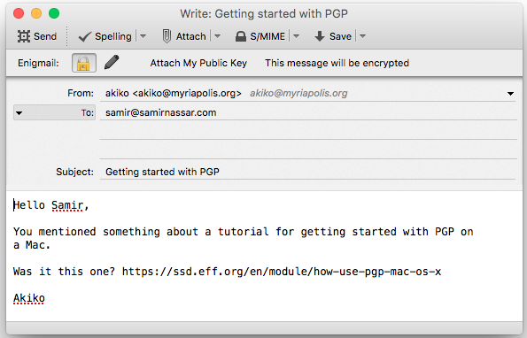 encrypt a file on mac for email